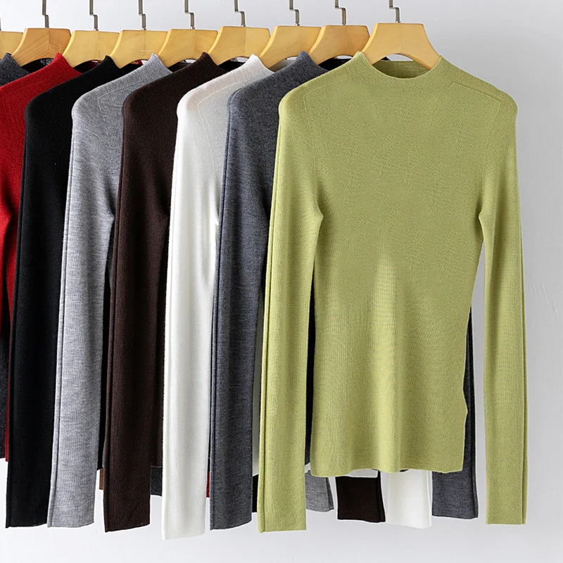 Damen Feinstrickpullover mit Stehkragen und schlanker Silhouette Drune