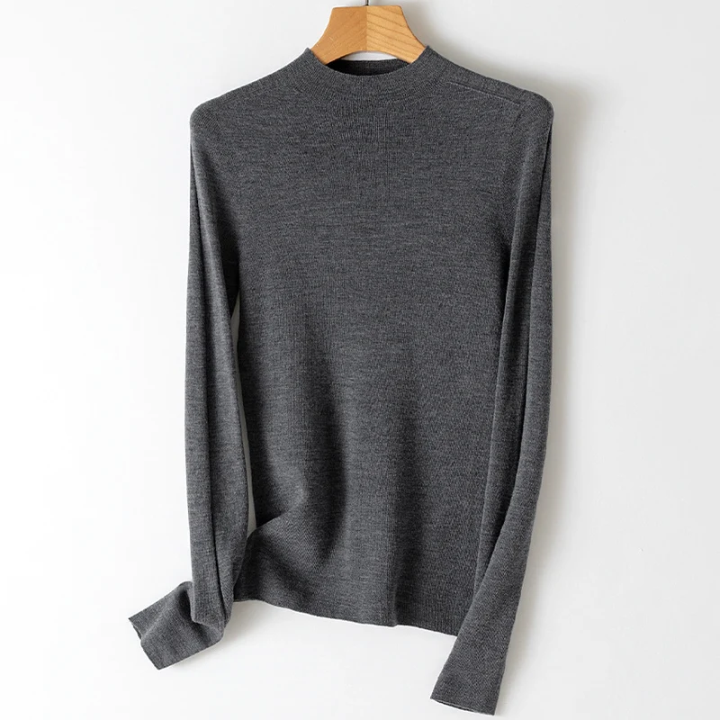 Damen Feinstrickpullover mit Stehkragen und schlanker Silhouette Drune