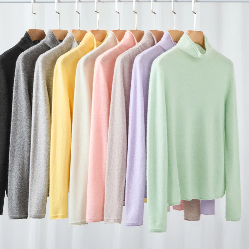 Damen Feinstrick-Rollkragenpullover mit schmaler Passform und hochwertiger Jersey-Qualität Drune