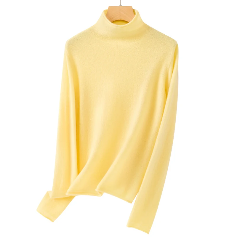 Damen Feinstrick-Rollkragenpullover mit schmaler Passform und hochwertiger Jersey-Qualität Drune