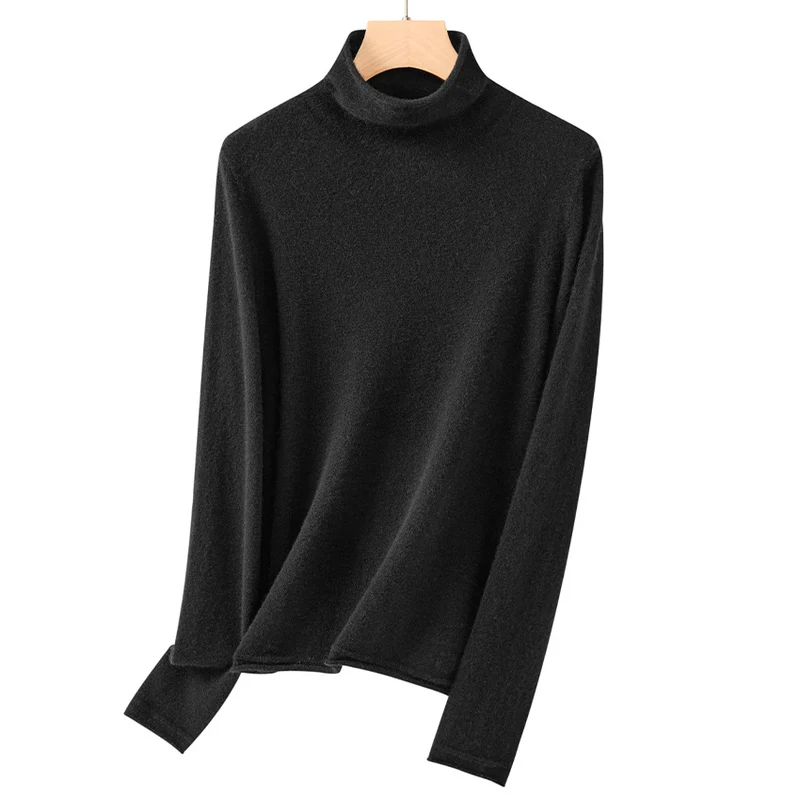 Damen Feinstrick-Rollkragenpullover mit schmaler Passform und hochwertiger Jersey-Qualität Drune