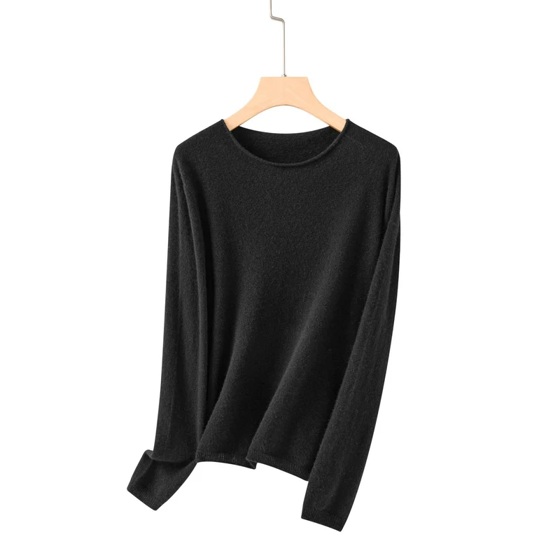 Damen Feiner Rundhalspullover aus Kaschmirmix mit leichtem Oversize-Schnitt Drune