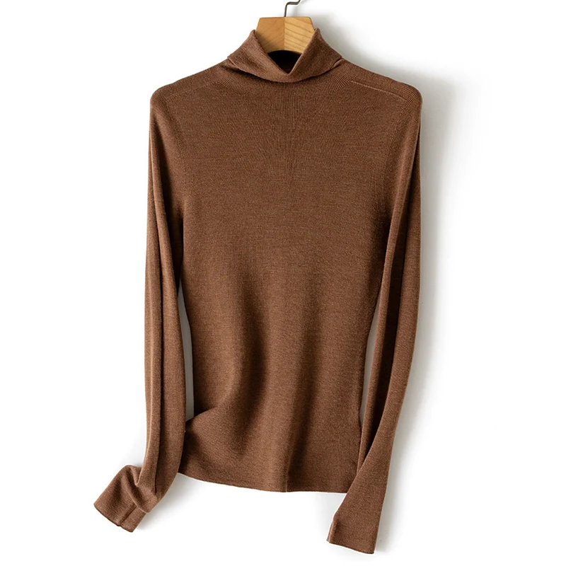 Damen Feiner Rollkragenpullover aus Stretch-Feinstrick mit schmaler Schnittführung Drune