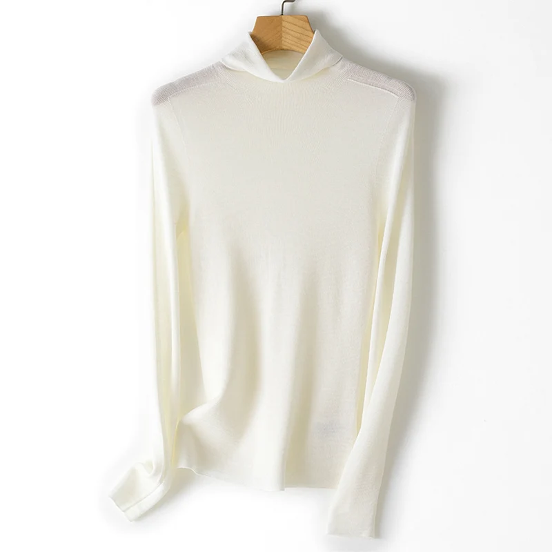 Damen Feiner Rollkragenpullover aus Stretch-Feinstrick mit schmaler Schnittführung Drune