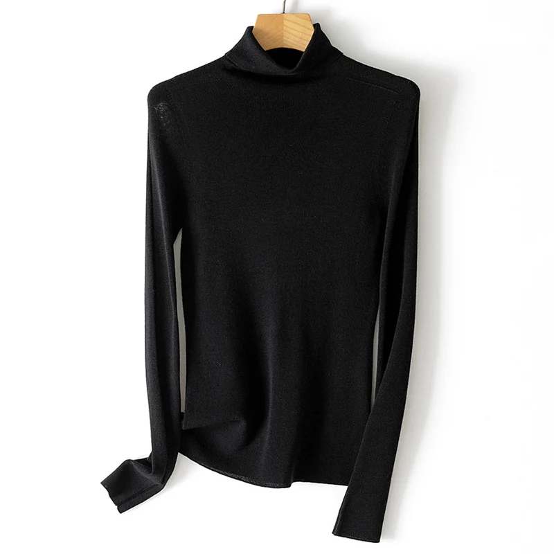 Damen Feiner Rollkragenpullover aus Stretch-Feinstrick mit schmaler Schnittführung Drune