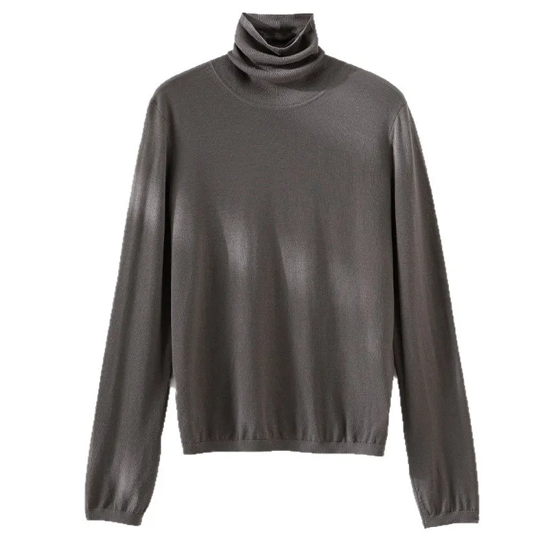 Damen Feiner Rollkragenpullover aus leichtem Feinstrick Drune
