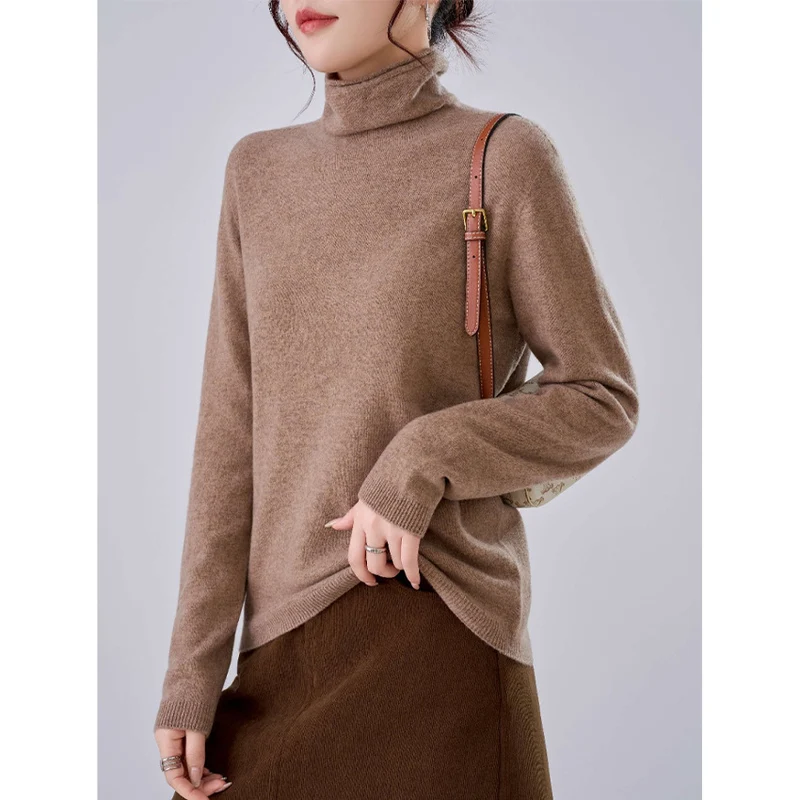 Damen Feiner Rollkragenpullover aus Kaschmir‑Mix mit schmaler Silhouette Drune