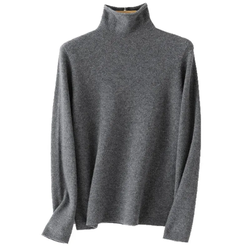 Damen Feiner Rollkragenpullover aus Kaschmir‑Mix mit schmaler Silhouette Drune