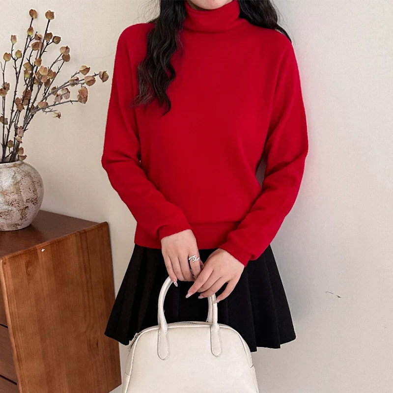 Damen Feiner Rollkragenpullover aus Kaschmir‑Mix mit schmaler Silhouette Drune