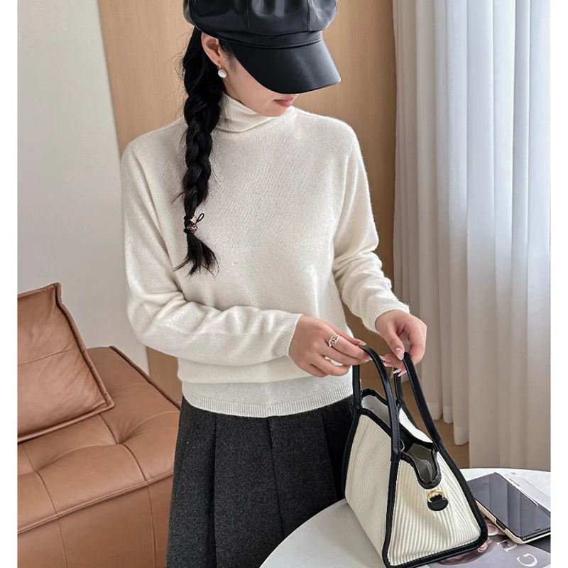 Damen Feiner Rollkragenpullover aus Kaschmir‑Mix mit schmaler Silhouette Drune