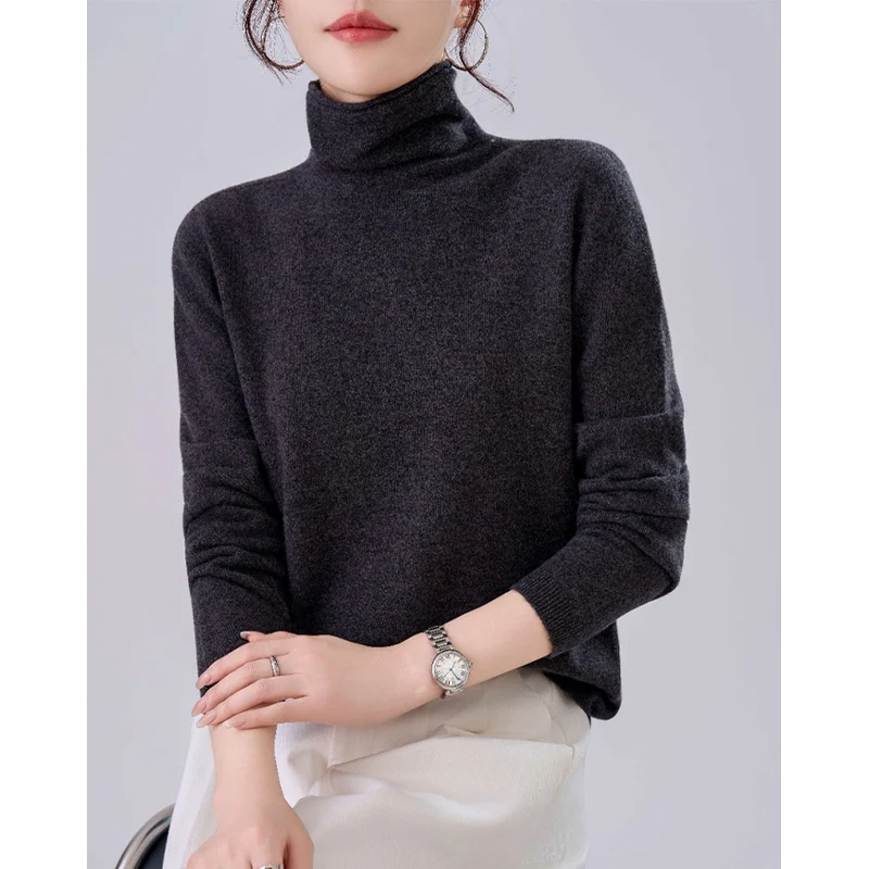 Damen Feiner Rollkragenpullover aus Kaschmir‑Mix mit schmaler Silhouette Drune