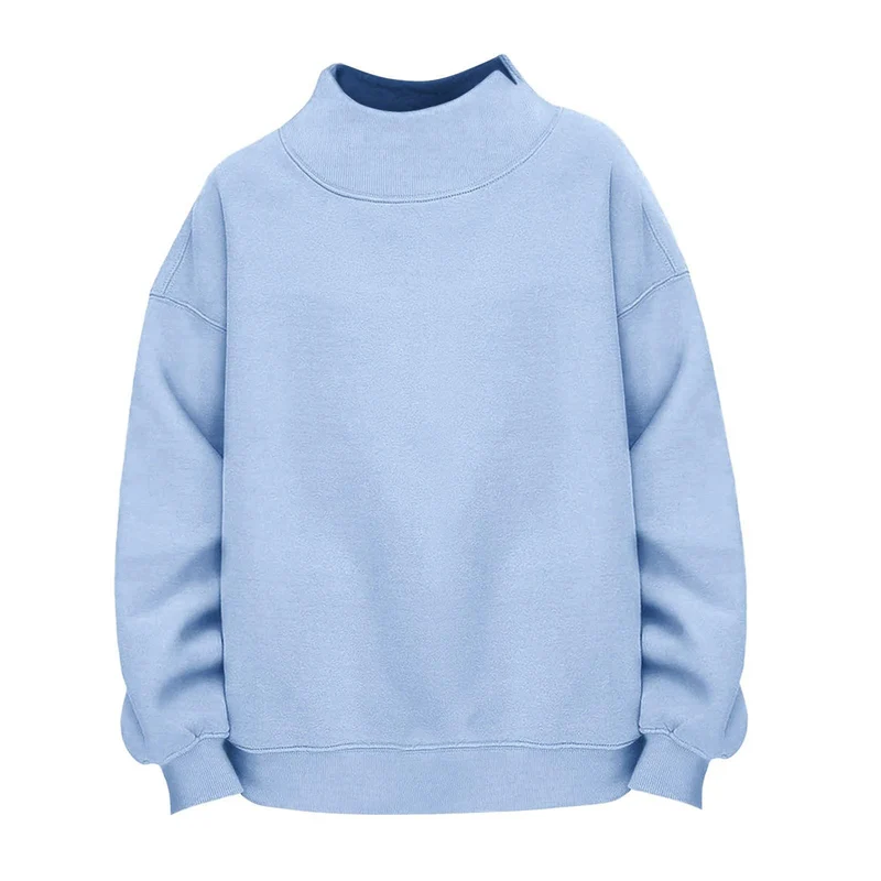 Damen Lässiges Funnel-Neck Sweatshirt im Oversize‑Schnitt mit überschnittener Schulter Drune