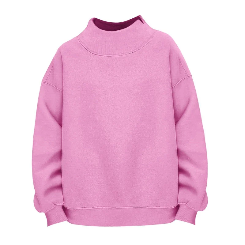 Damen Lässiges Funnel-Neck Sweatshirt im Oversize‑Schnitt mit überschnittener Schulter Drune