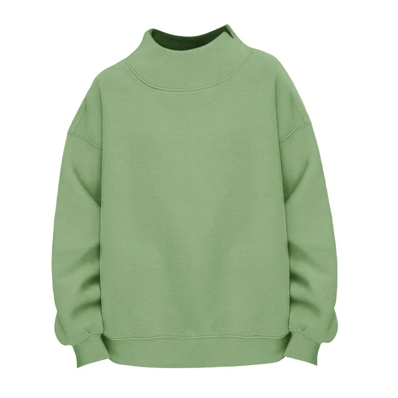 Damen Lässiges Funnel-Neck Sweatshirt im Oversize‑Schnitt mit überschnittener Schulter Drune