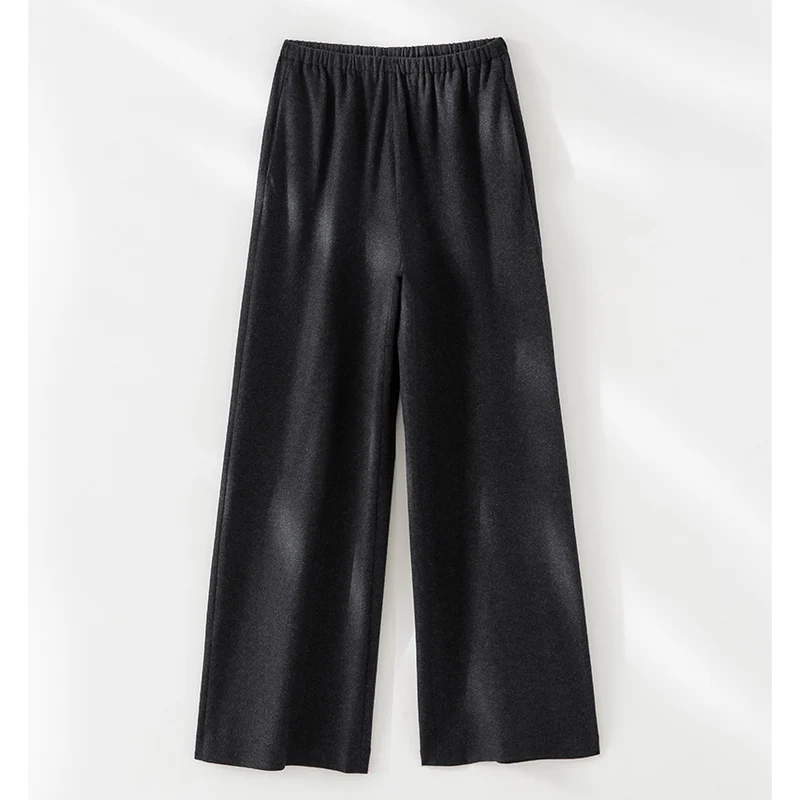 Damen Relaxed-Fit Wide‑Leg‑Hose aus softem Stretchjersey mit hohem Komfortbund Drune
