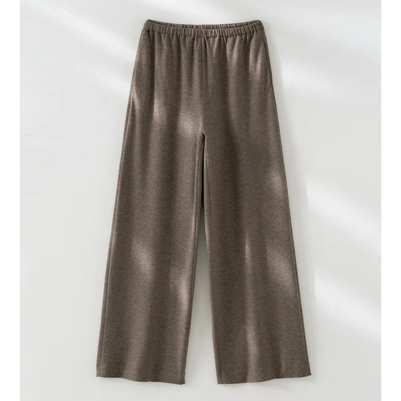 Damen Relaxed-Fit Wide‑Leg‑Hose aus softem Stretchjersey mit hohem Komfortbund Drune