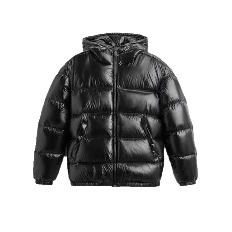 Damen Oversized Steppjacke mit Kapuze und Hochglanzfinish Drune
