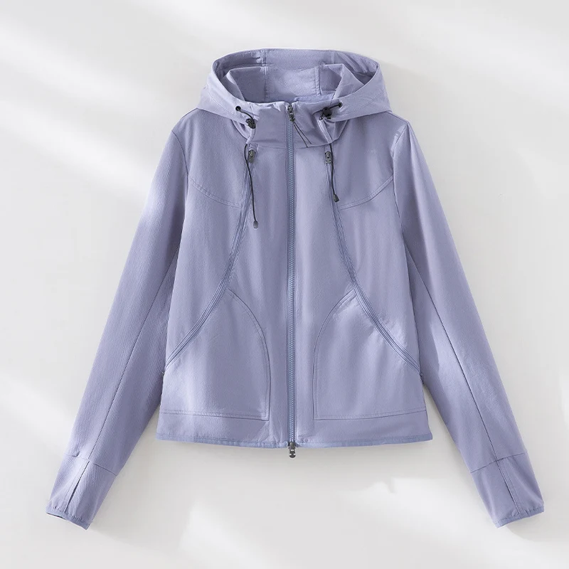 Damen Leichte Kapuzenjacke aus Funktionsfleece mit Zwei‑Wege‑Reißverschluss und ergonomischen Nähten Drune