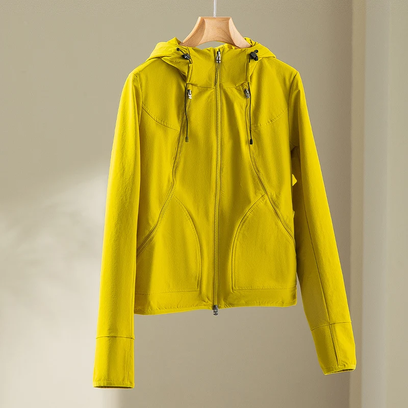 Damen Leichte Kapuzenjacke aus Funktionsfleece mit Zwei‑Wege‑Reißverschluss und ergonomischen Nähten Drune