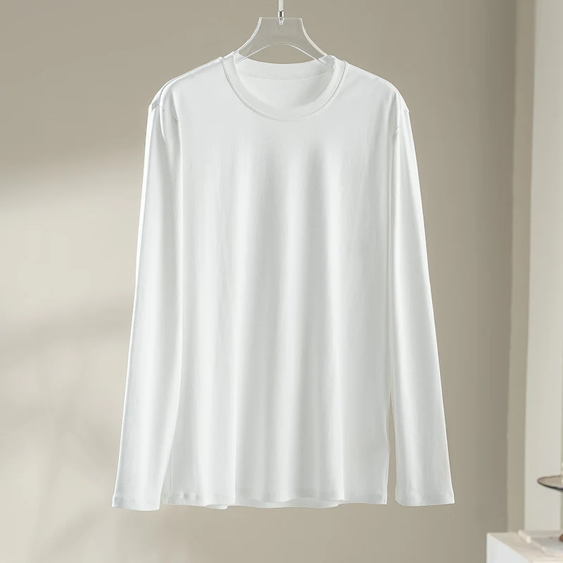 Damen Langärmeliges Feines Modal-Basicshirt mit Rundhalsausschnitt Drune
