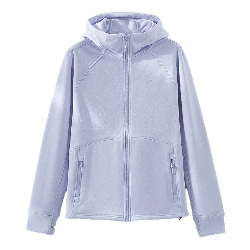Damen Kapuzen-Fleecejacke mit durchgehendem Reißverschluss, ergonomischen Nähten und Reißverschlusstaschen Drune