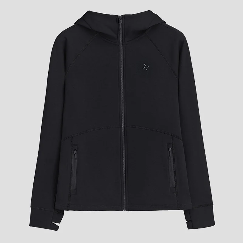 Damen Kapuzen-Fleecejacke mit durchgehendem Reißverschluss, ergonomischen Nähten und Reißverschlusstaschen Drune