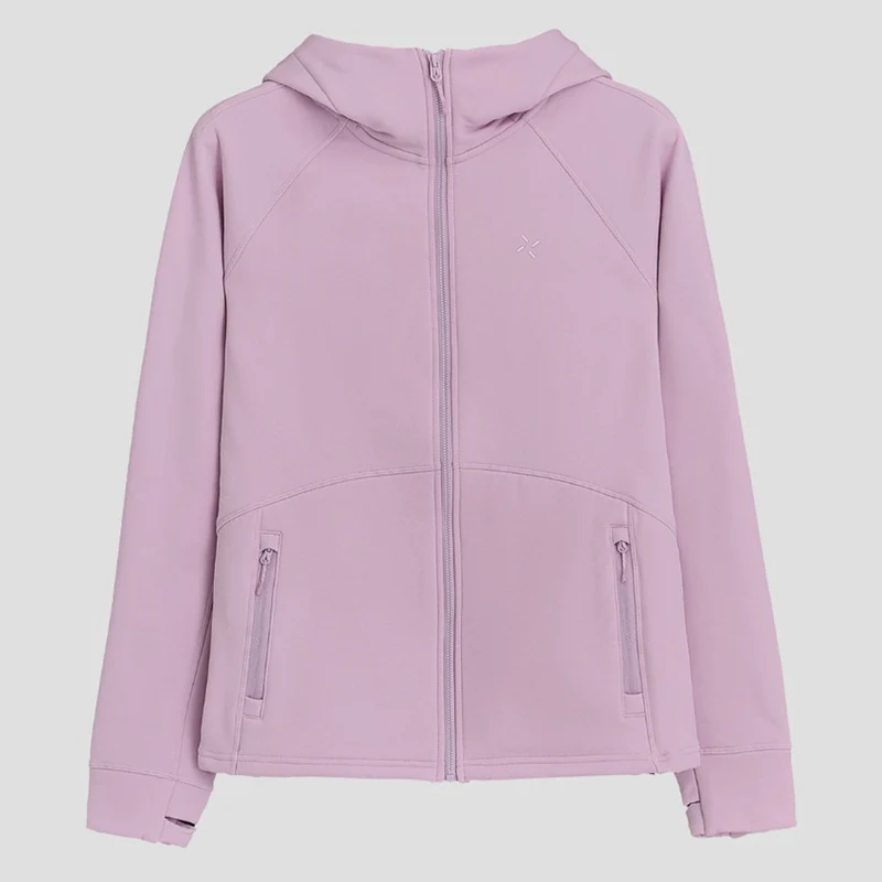 Damen Kapuzen-Fleecejacke mit durchgehendem Reißverschluss, ergonomischen Nähten und Reißverschlusstaschen Drune