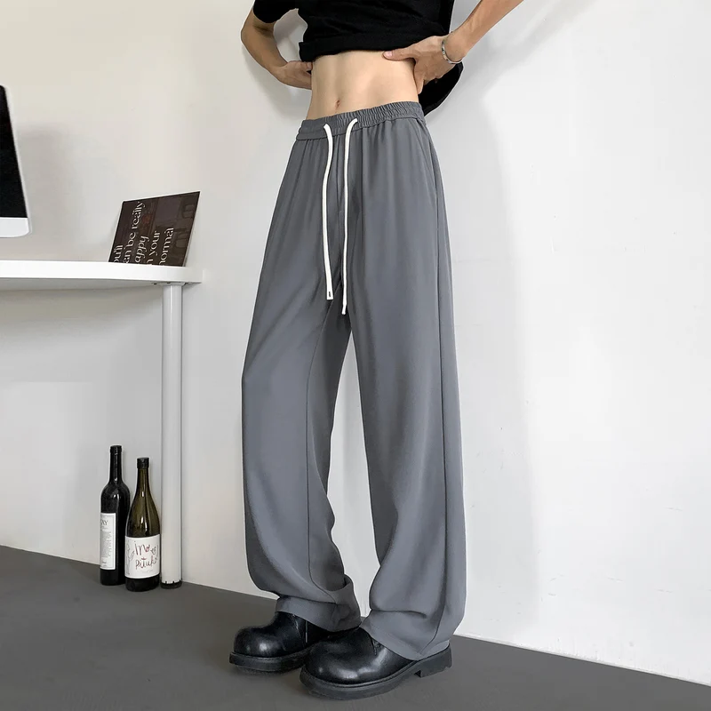 Herren Weite Relaxed-Fit Loungehose mit elastischem Bund und Tunnelzug Drune