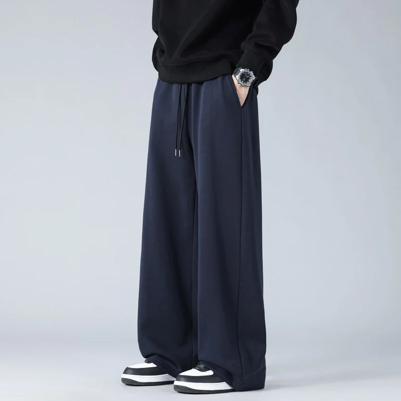 Herren Weite Oversize-Baggy-Loungehose mit Tunnelzugbund und fließender Jersey‑Qualität Drune