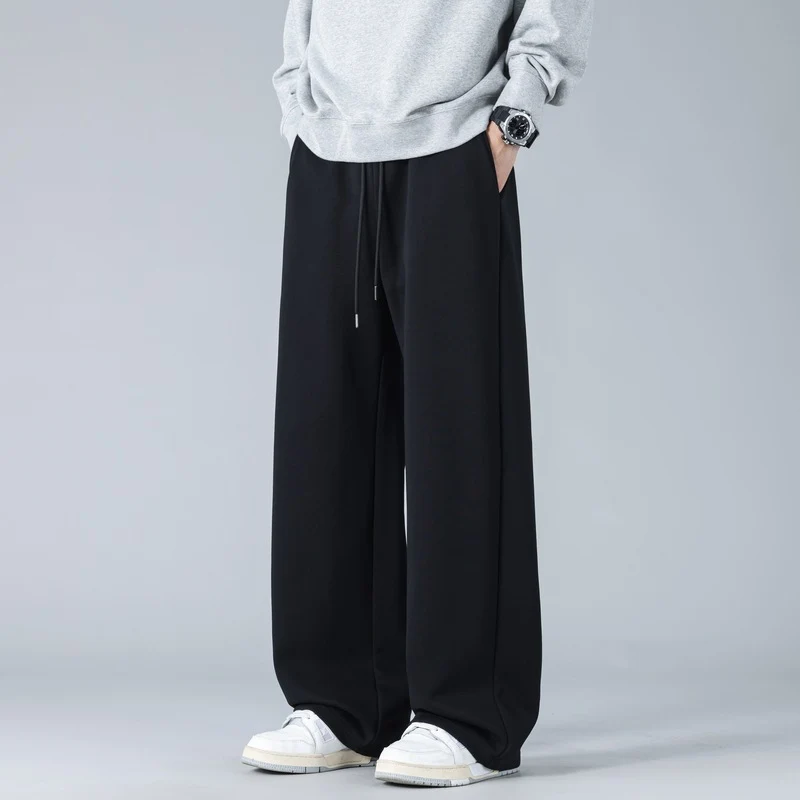 Herren Weite Oversize-Baggy-Loungehose mit Tunnelzugbund und fließender Jersey‑Qualität Drune