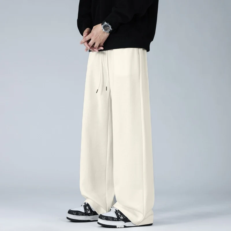 Herren Weite Oversize-Baggy-Loungehose mit Tunnelzugbund und fließender Jersey‑Qualität Drune