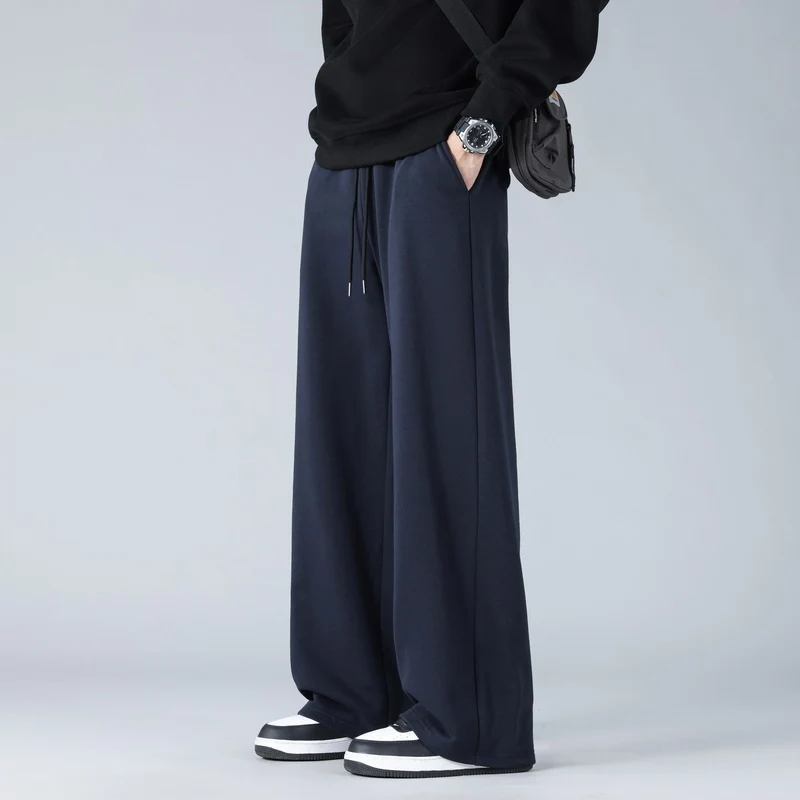 Herren Weite Oversize-Baggy-Loungehose mit Tunnelzugbund und fließender Jersey‑Qualität Drune