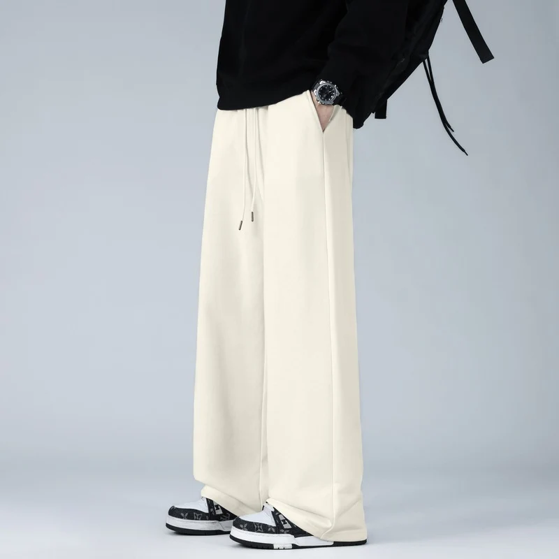Herren Weite Oversize-Baggy-Loungehose mit Tunnelzugbund und fließender Jersey‑Qualität Drune