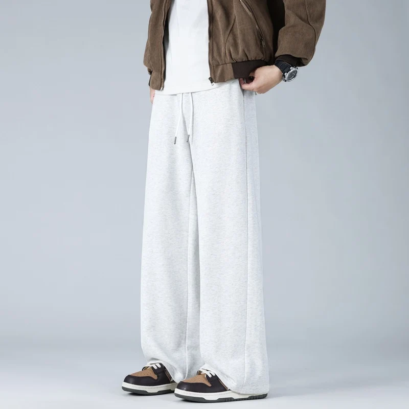 Herren Weite Oversize-Baggy-Loungehose mit Tunnelzugbund und fließender Jersey‑Qualität Drune