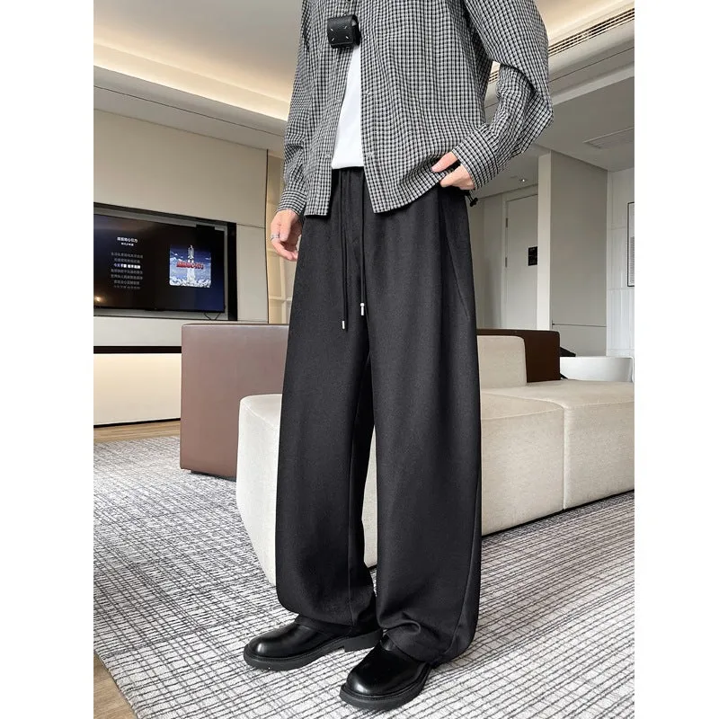 Herren Weite Lounge-Hose mit elastischem Bund, Kordelzug und softem Jersey-Material Drune