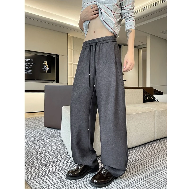Herren Weite Lounge-Hose mit elastischem Bund, Kordelzug und softem Jersey-Material Drune