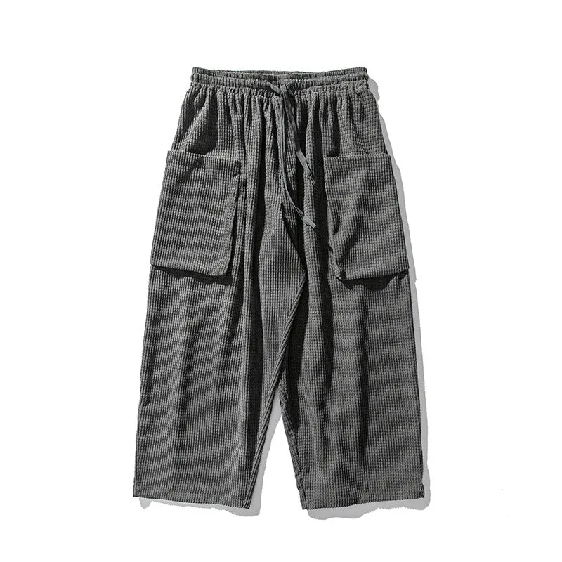 Herren Weite Cord-Culotte mit großen aufgesetzten Klappentaschen Drune