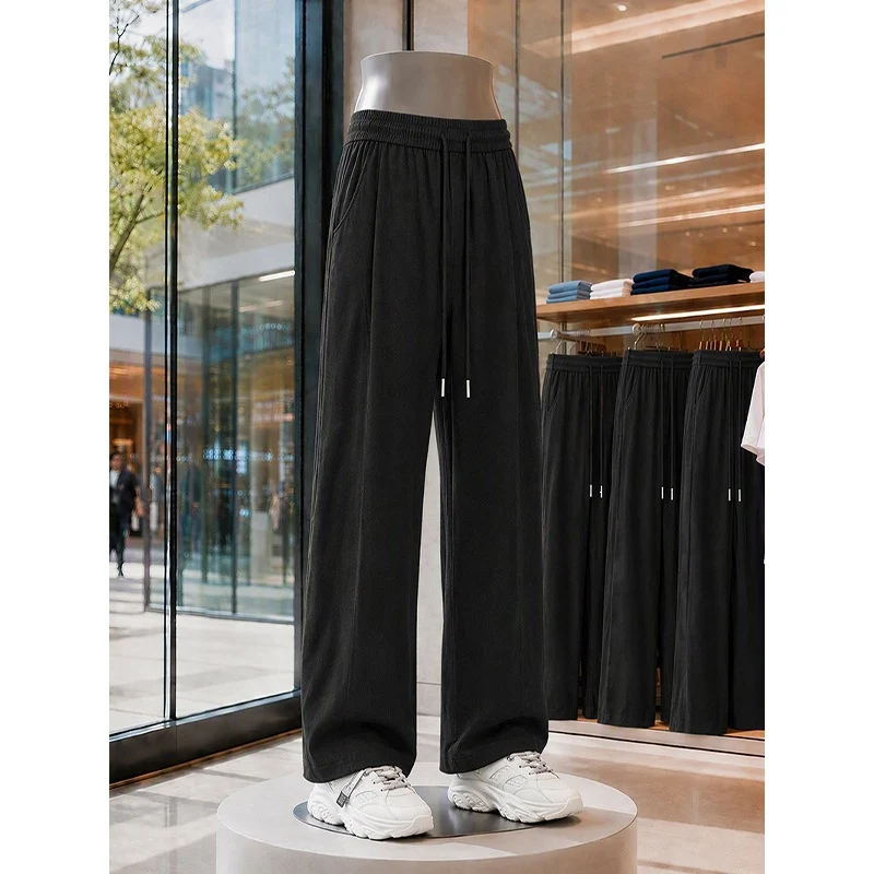 Herren Weite Baumwollmix-Jogginghose im Oversize-Schnitt mit Tunnelzug und Seitentaschen Drune