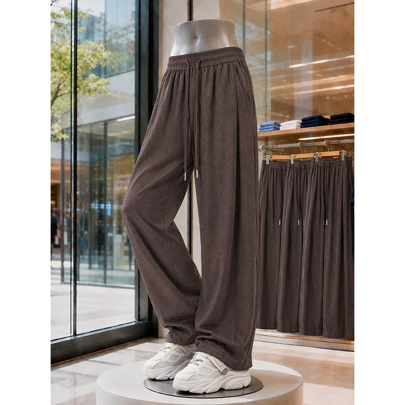 Herren Weite Baumwollmix-Jogginghose im Oversize-Schnitt mit Tunnelzug und Seitentaschen Drune