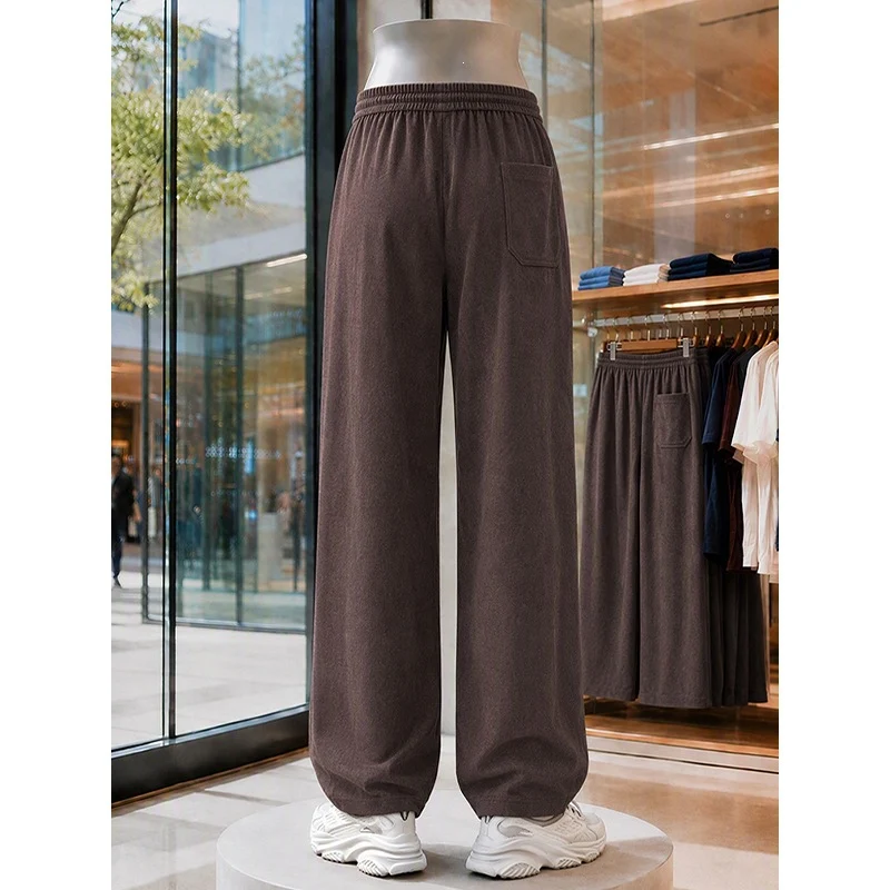 Herren Weite Baumwollmix-Jogginghose im Oversize-Schnitt mit Tunnelzug und Seitentaschen Drune