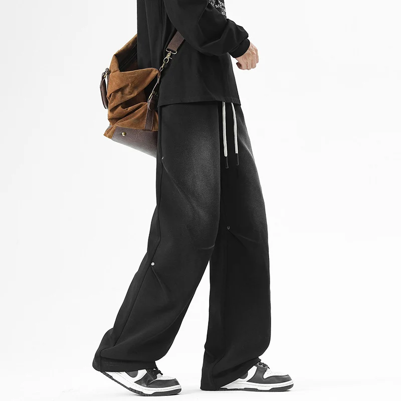Herren Weite Baggy-Sweathose mit Kordelzug und elastischem Beinabschluss Drune
