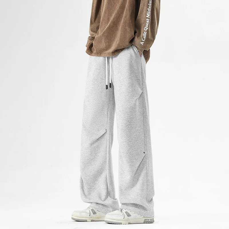 Herren Weite Baggy-Sweathose mit Kordelzug und elastischem Beinabschluss Drune