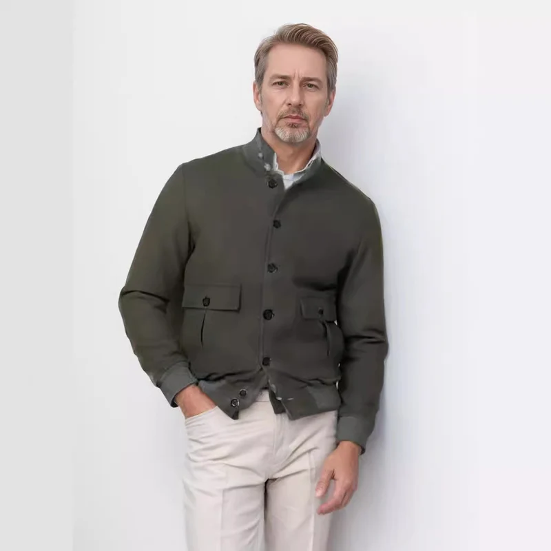 Herren modische Wolljacke mit warmem Innenfutter Drune