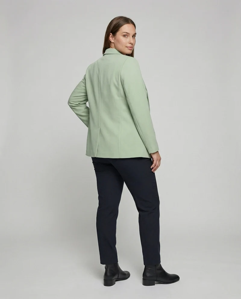 Damen Puristische Unstrukturierte Longblazer