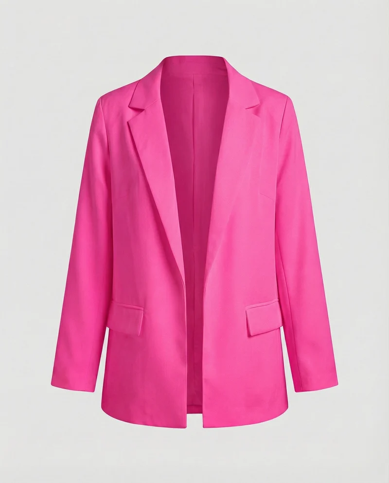 Damen Puristische Unstrukturierte Longblazer