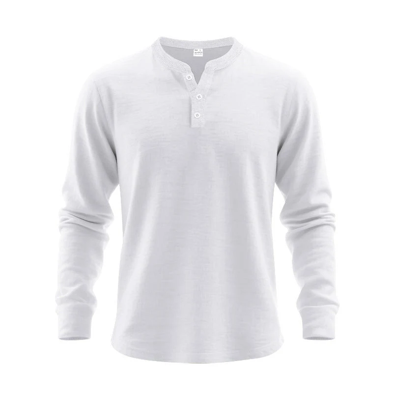Herren Langarmshirt mit Knopfleiste Drune