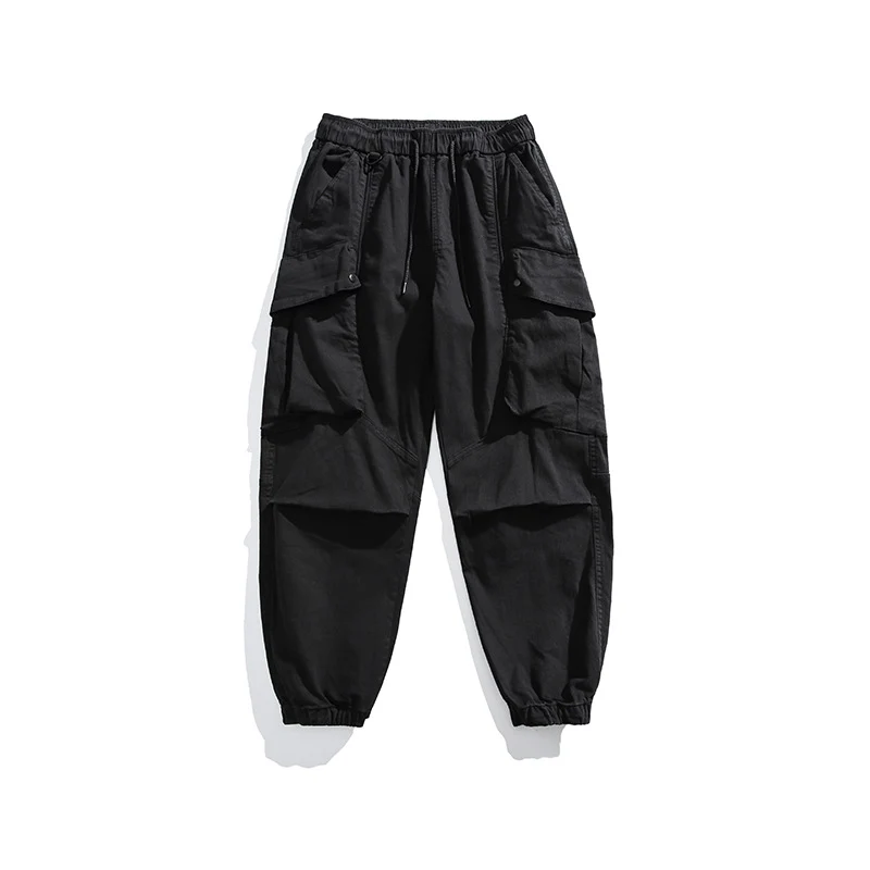 Herren Utility-Cargo-Hose mit elastischem Bund, Multifach-Taschen und Gummbündchen Drune