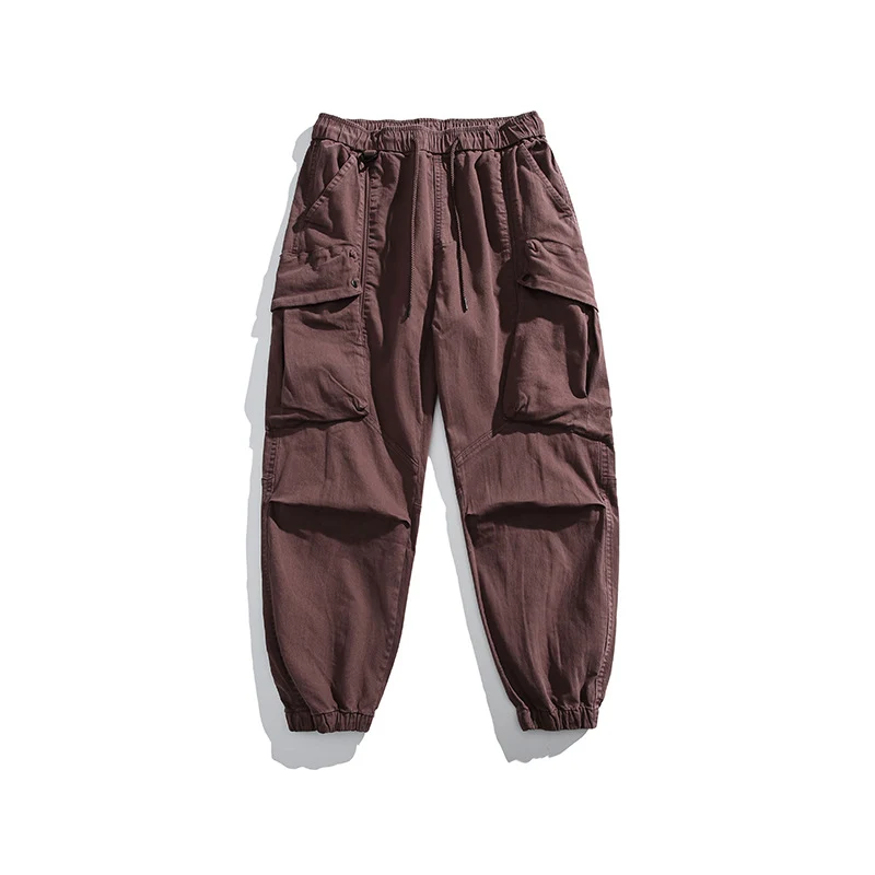 Herren Utility-Cargo-Hose mit elastischem Bund, Multifach-Taschen und Gummbündchen Drune