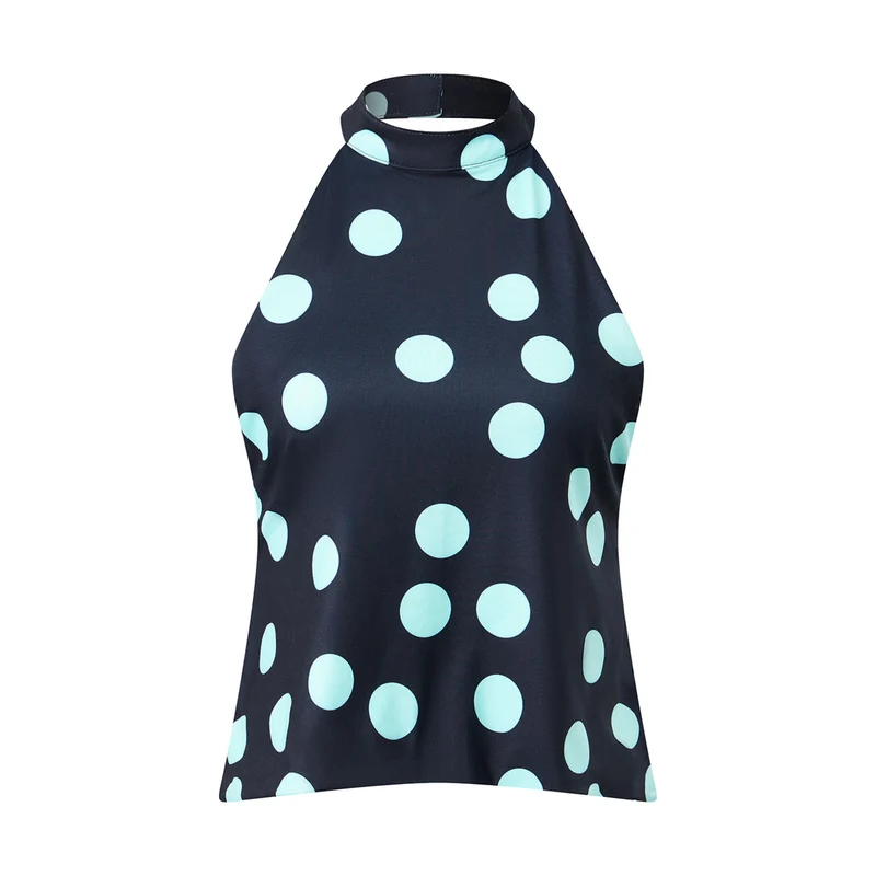 Damen Haltertop mit blühendem Design Drune