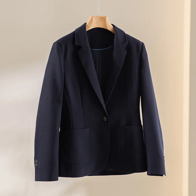 Damen Zweiteiliges Business-Kostüm mit tailliertem Blazer und weitem Midirock Drune